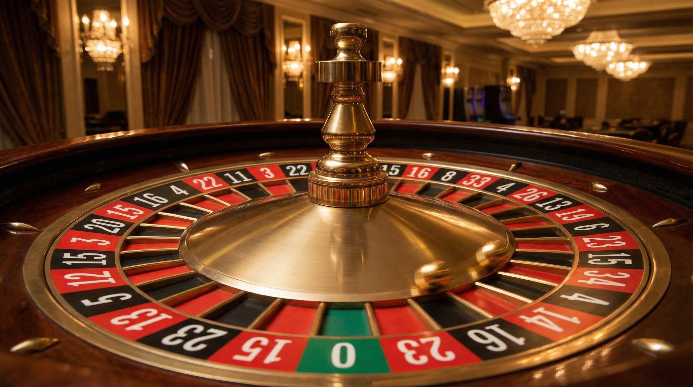 轮盘游戏展示旋转的轮盘和投注区